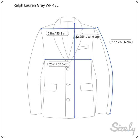 Ralph Lauren Mens Gray Wool Windowpane Plaid‎ Sport Coat 48L - Picture 10 of 10